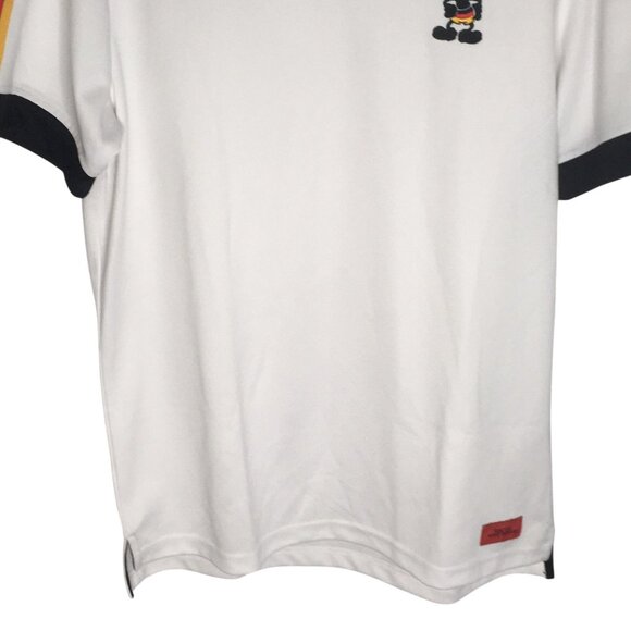 Disney Mickey Mouse Polo Shirt Mens Medium White Black EPCOT World Showcase - Picture 5 of 15